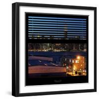 View from the Window - Night Skyline - New York City-Philippe Hugonnard-Framed Photographic Print