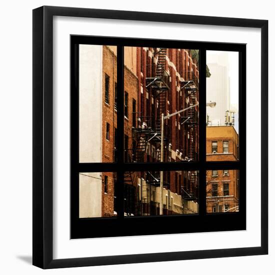 View from the Window - NYC Architecture-Philippe Hugonnard-Framed Premium Photographic Print