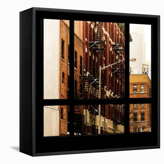 View from the Window - NYC Architecture-Philippe Hugonnard-Framed Stretched Canvas