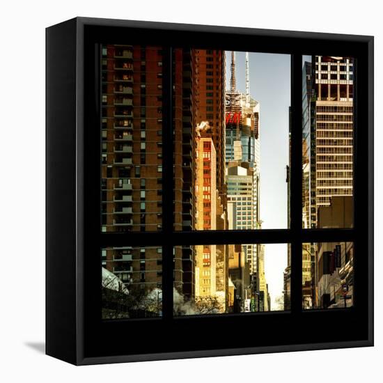 View from the Window - NYC Architecture-Philippe Hugonnard-Framed Stretched Canvas