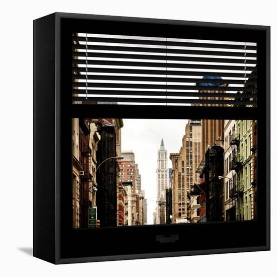 View from the Window - NYC Architecture-Philippe Hugonnard-Framed Stretched Canvas