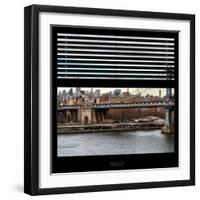 View from the Window - NYC City Bridge-Philippe Hugonnard-Framed Photographic Print