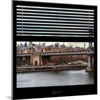 View from the Window - NYC City Bridge-Philippe Hugonnard-Mounted Photographic Print