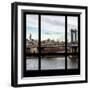 View from the Window - NYC City Bridge-Philippe Hugonnard-Framed Photographic Print