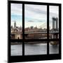 View from the Window - NYC City Bridge-Philippe Hugonnard-Mounted Photographic Print