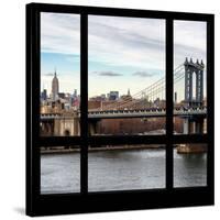 View from the Window - NYC City Bridge-Philippe Hugonnard-Stretched Canvas