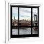 View from the Window - NYC City Bridge-Philippe Hugonnard-Framed Photographic Print