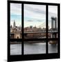 View from the Window - NYC City Bridge-Philippe Hugonnard-Mounted Photographic Print