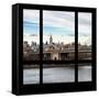 View from the Window - NYC City Bridge-Philippe Hugonnard-Framed Stretched Canvas