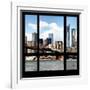 View from the Window - NYC Skyline and Brooklyn Bridge-Philippe Hugonnard-Framed Photographic Print