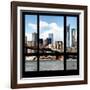 View from the Window - NYC Skyline and Brooklyn Bridge-Philippe Hugonnard-Framed Photographic Print