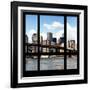 View from the Window - NYC Skyline and Brooklyn Bridge-Philippe Hugonnard-Framed Photographic Print