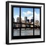 View from the Window - NYC Skyline and Brooklyn Bridge-Philippe Hugonnard-Framed Photographic Print