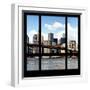 View from the Window - NYC Skyline and Brooklyn Bridge-Philippe Hugonnard-Framed Photographic Print