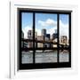 View from the Window - NYC Skyline and Brooklyn Bridge-Philippe Hugonnard-Framed Photographic Print