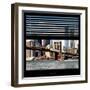 View from the Window - NYC Skyline and Brooklyn Bridge-Philippe Hugonnard-Framed Photographic Print