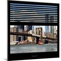 View from the Window - NYC Skyline and Brooklyn Bridge-Philippe Hugonnard-Mounted Photographic Print