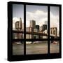 View from the Window - NYC Skyline and Brooklyn Bridge-Philippe Hugonnard-Stretched Canvas