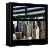 View from the Window - NYC Skyscrapers-Philippe Hugonnard-Framed Stretched Canvas