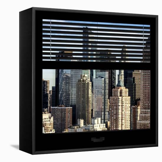 View from the Window - NYC Skyscrapers-Philippe Hugonnard-Framed Stretched Canvas