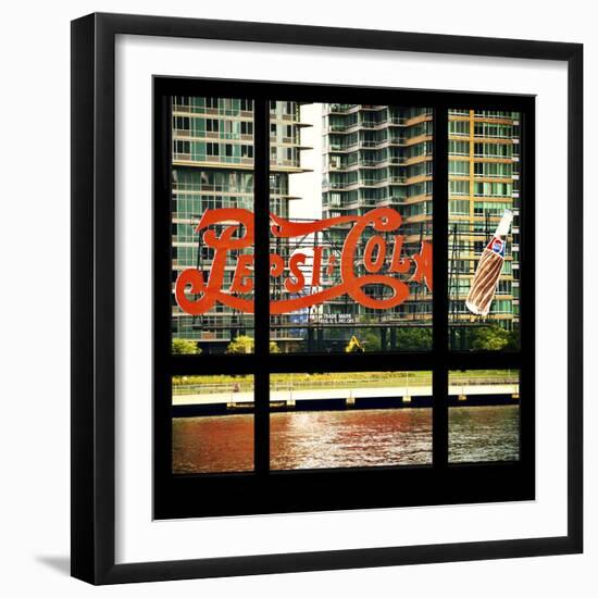 View from the Window - NYC Urban Sign-Philippe Hugonnard-Framed Photographic Print