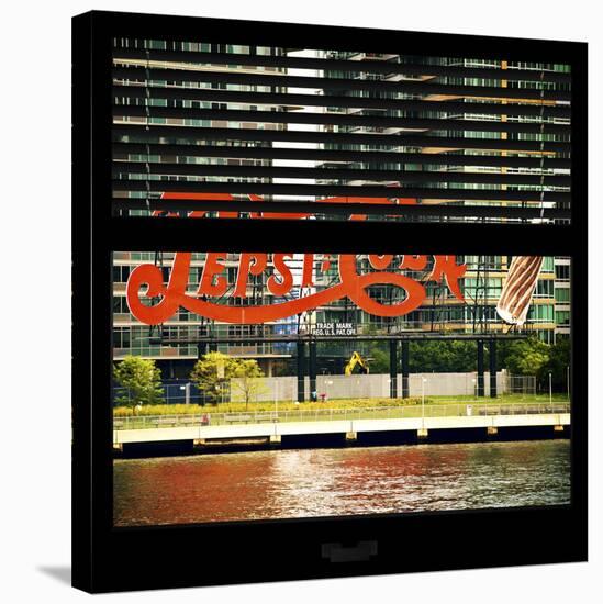 View from the Window - NYC Urban Sign-Philippe Hugonnard-Stretched Canvas