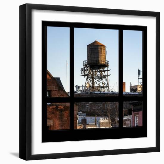 View from the Window - NYC Water Tank-Philippe Hugonnard-Framed Photographic Print