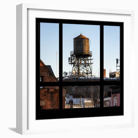 View from the Window - NYC Water Tank-Philippe Hugonnard-Framed Photographic Print