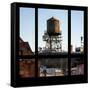 View from the Window - NYC Water Tank-Philippe Hugonnard-Framed Stretched Canvas