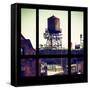 View from the Window - NYC Water Tank-Philippe Hugonnard-Framed Stretched Canvas