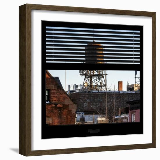 View from the Window - NYC Water Tank-Philippe Hugonnard-Framed Photographic Print