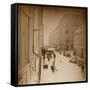 View from the Window of Mucha's Apartment, near Amalienstrasse, Munich, 1886 (Gelatin Silver Print)-Alphonse Marie Mucha-Framed Stretched Canvas
