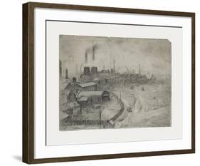 View From The Window Of The Royal Technical College, 1952-Laurence Stephen Lowry-Framed Premium Giclee Print