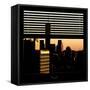 View from the Window - One World Trade Center at Sunset-Philippe Hugonnard-Framed Stretched Canvas