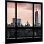 View from the Window - One World Trade Center at Sunset-Philippe Hugonnard-Mounted Photographic Print