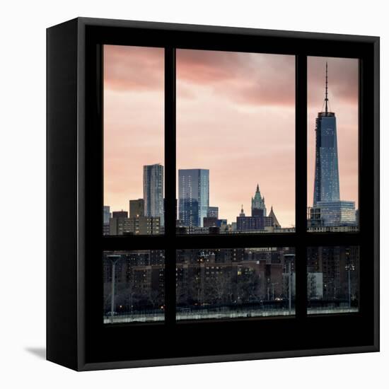 View from the Window - One World Trade Center at Sunset-Philippe Hugonnard-Framed Stretched Canvas