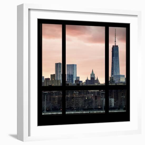 View from the Window - One World Trade Center at Sunset-Philippe Hugonnard-Framed Photographic Print