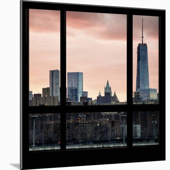 View from the Window - One World Trade Center at Sunset-Philippe Hugonnard-Mounted Photographic Print