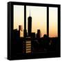 View from the Window - One World Trade Center at Sunset-Philippe Hugonnard-Framed Stretched Canvas