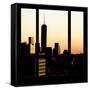 View from the Window - One World Trade Center at Sunset-Philippe Hugonnard-Framed Stretched Canvas