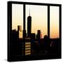 View from the Window - One World Trade Center at Sunset-Philippe Hugonnard-Stretched Canvas