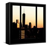 View from the Window - One World Trade Center at Sunset-Philippe Hugonnard-Framed Stretched Canvas