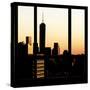 View from the Window - One World Trade Center at Sunset-Philippe Hugonnard-Stretched Canvas