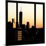 View from the Window - One World Trade Center at Sunset-Philippe Hugonnard-Mounted Photographic Print