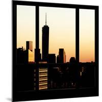 View from the Window - One World Trade Center at Sunset-Philippe Hugonnard-Mounted Photographic Print