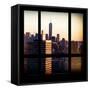 View from the Window - One World Trade Center at Sunset-Philippe Hugonnard-Framed Stretched Canvas