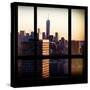 View from the Window - One World Trade Center at Sunset-Philippe Hugonnard-Stretched Canvas