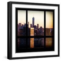 View from the Window - One World Trade Center at Sunset-Philippe Hugonnard-Framed Photographic Print