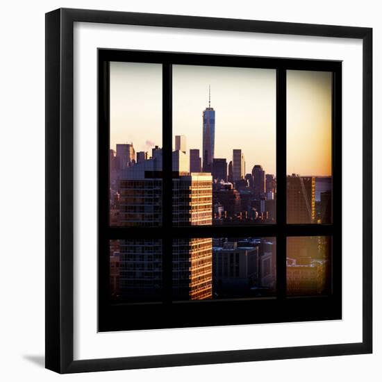 View from the Window - One World Trade Center at Sunset-Philippe Hugonnard-Framed Photographic Print