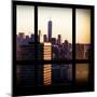 View from the Window - One World Trade Center at Sunset-Philippe Hugonnard-Mounted Photographic Print